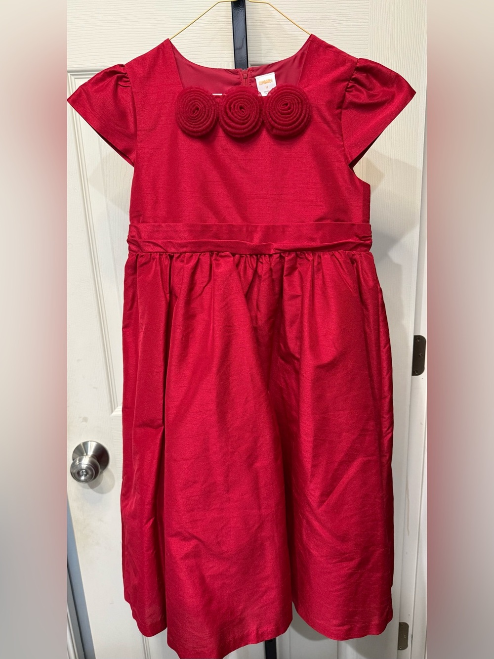 NWT Gymboree Red Girls' Holiday Dress with Rosette Accents